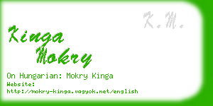 kinga mokry business card